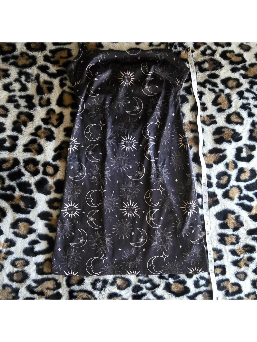 Urban Outfitters Celestial Print Slip Dress Black XS Women